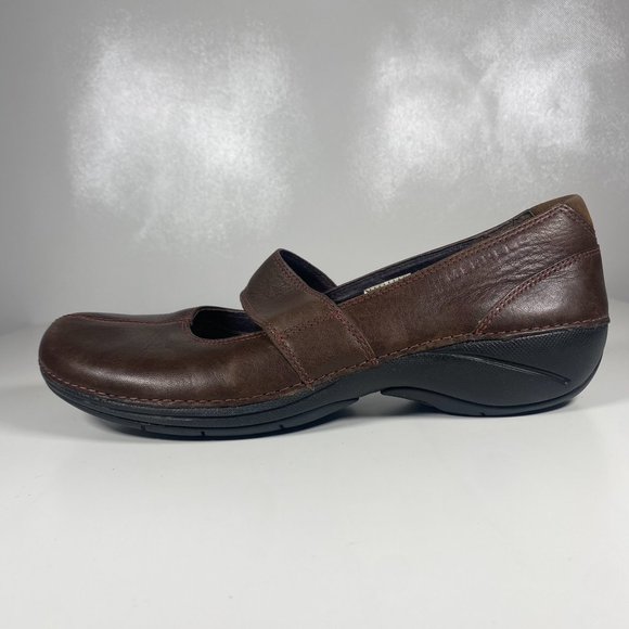 Merrell Women Shoes Mary Jane OrthoLite Strap Round Toe Leather Brown Sz 7.5 - Picture 8 of 16